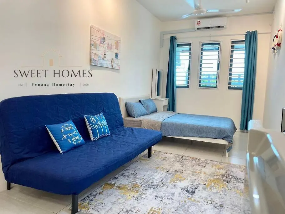 Blue Studio Suite 1-4Pax B'Worth Prai@Swimmingpool Perai Daire